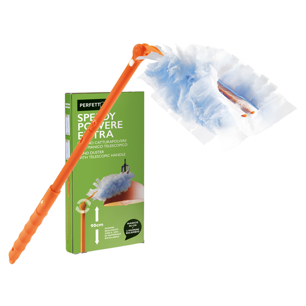  Piumino Speedy polvere - manico allungabile + 2 ricambi - Perfetto 