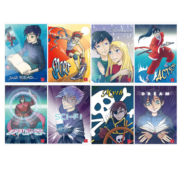  Maxiquaderno Manga - A4 - 1 rigo - c/margine - 42 fogli - 80 gr - Pigna 