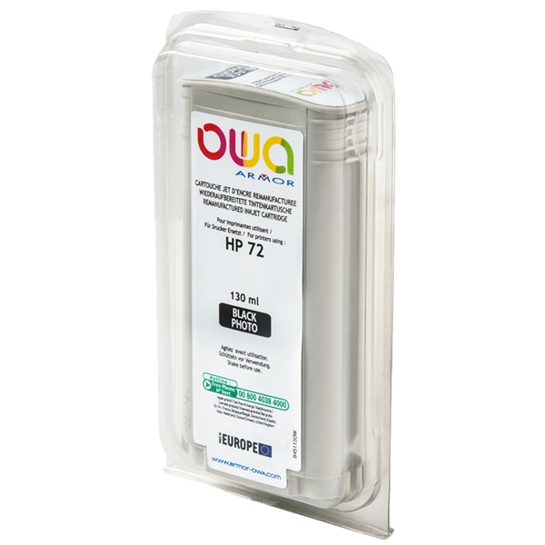  Armor - Cartuccia ink Compatibile per Hp 72 - Nero Photo - B45112OW-130 ml 