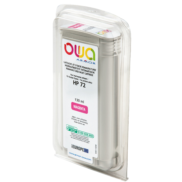  Armor - Cartuccia ink Compatibile per Hp 72 - Magenta - B45115OW -130 ml 