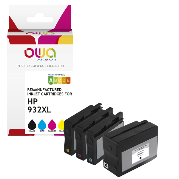  Armor - 4 Cartucce compatibili per HP 932XL-933XL - BK/C/M/Y - 6ZC71AE - 1030 pag 