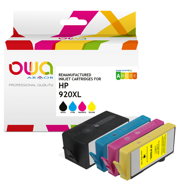  Armor - Cartuccia ink Compatibile per HP 920XL - BK/C/M/Y - K10319OW - 50 ml/12ml-C 