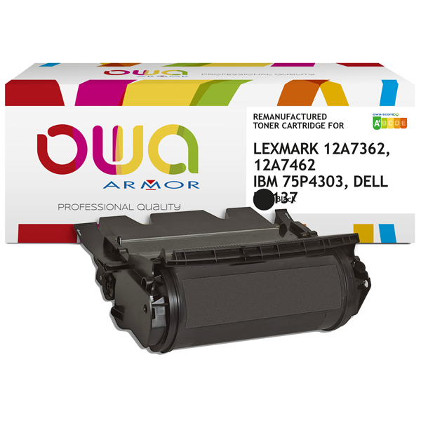  Armor - Toner Compatibile per Lexmark 12A7462 - Nero - 21.000 pag 