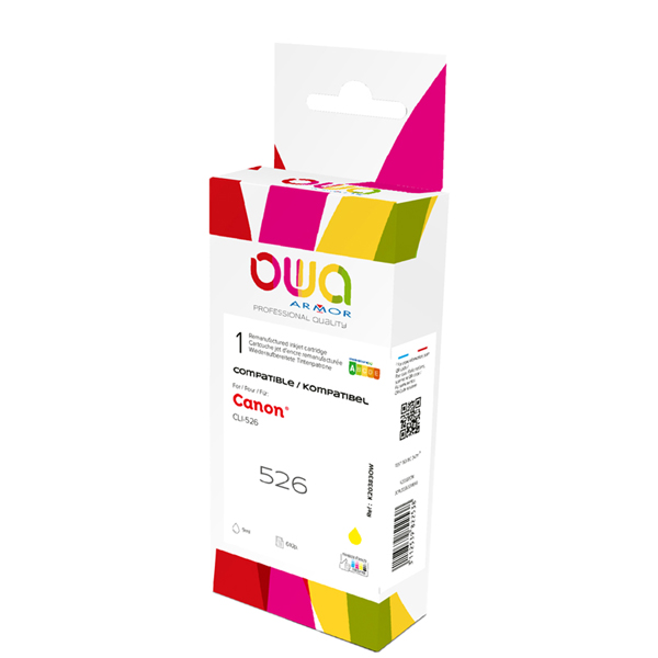  Armor - Cartuccia ink Compatibile per Canon - Giallo - CLI-526Y - 10,5 ml 