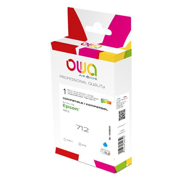  Armor - Cartuccia ink Compatibile per Epson - Ciano - T071240 - 9 ml 