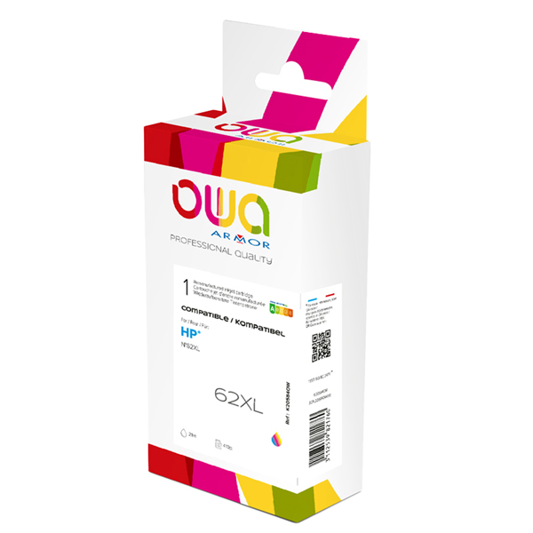  Armor - Cartuccia ink Compatibile per Hp 62XL - C/M/Y - K20584OW - 18ml 