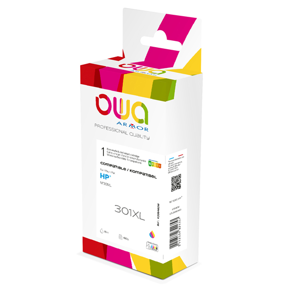  Armor - Cartuccia Compatibile per HP 301XL - Colore - CCH564EE - 650 pag 