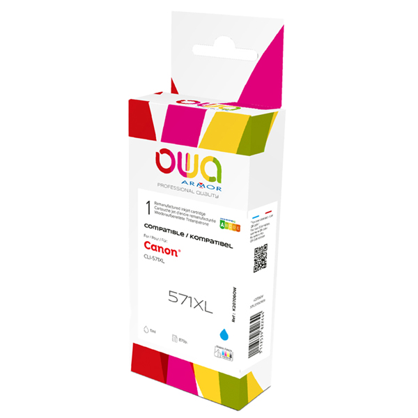  Armor - Cartuccia ink Compatibile per Canon CLI-571XL - Ciano - K20706OW - 11 ml 