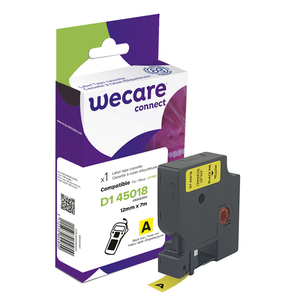  Armor - Nastro Compatibile per DYMO Tipo D1 (12mmX7mt) - Nero/Giallo 