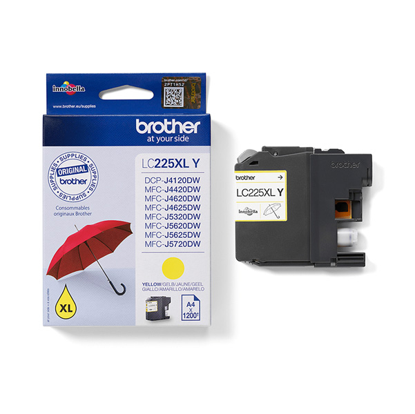  Brother - Cartuccia - Giallo - LC225XLY- 1200 pag 