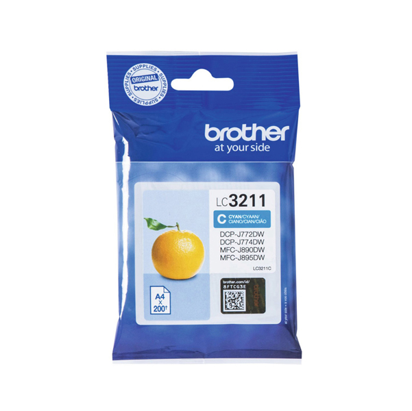  Brother - Cartuccia - Ciano - LC3211C - 200 pag 