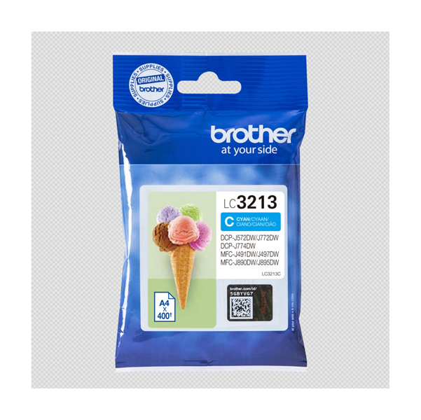  Brother - Cartuccia - Ciano - LC3213C - 400 pag 