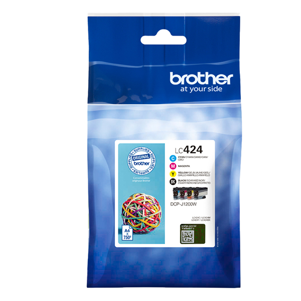  Brother - Kit Cartucce - Nero/ Ciano/Magenta/Giallo - LC424VAL - 750 pag 