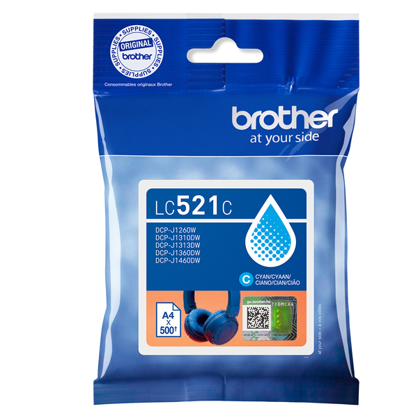  Brother - Cartuccia - Ciano - LC521C - 500 pag 