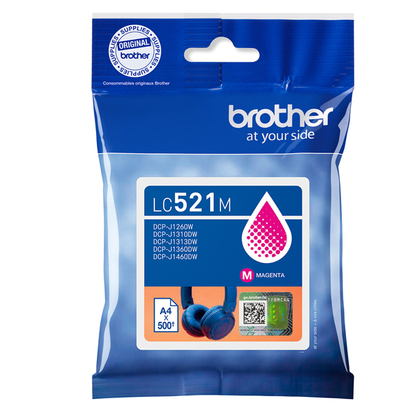  Brother - Cartuccia - Magenta - LC521M - 500 pag 