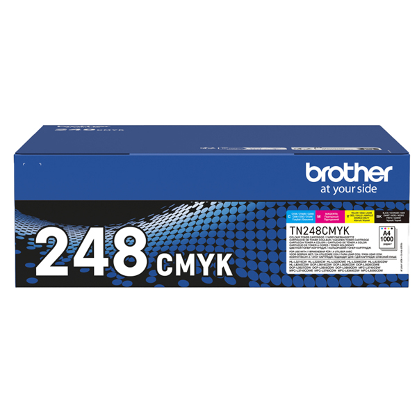  Brother originale - Value Pack Toner - BK/C/M/Y - TN248VAL - 1.000 pag 