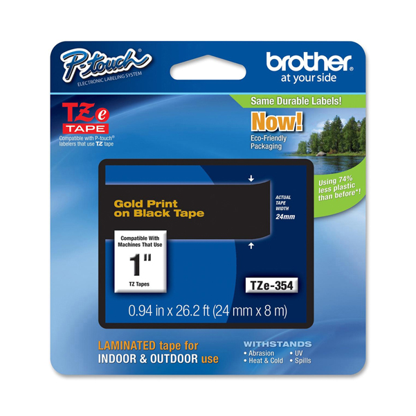  Brother - Nastro - Oro/Nero - TZE354 - 24mm x 8mt 