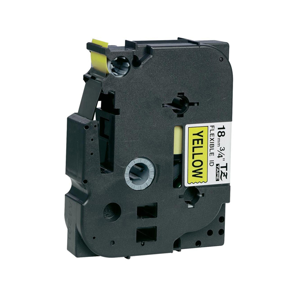  Brother - Nastro laminato flessibile - Nero/Giallo - TZEFX641 - 18mm x 8mt 