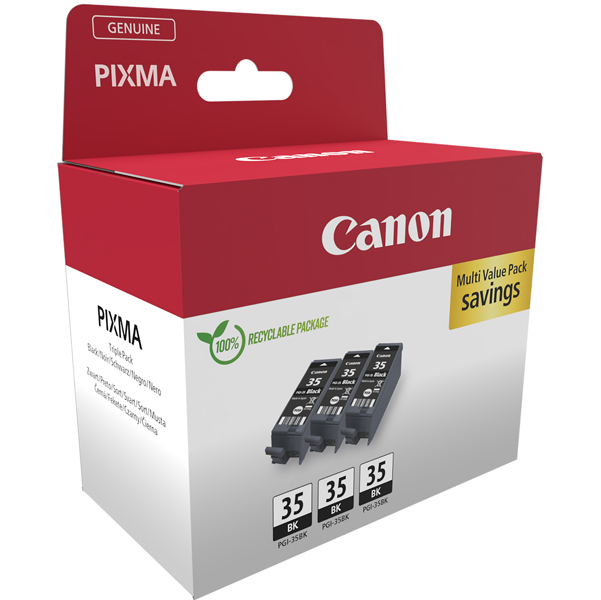  Canon - Confezione 3 Cartucce Ink PGI-35 - Nero - 2970B017 