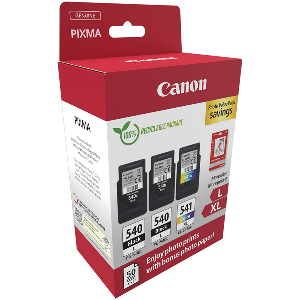  Canon - Cartuccia Ink PG-540Lx2/CL-541XL - con Confezione Fogli - 5224B015 