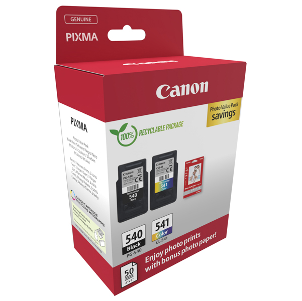  Canon - Cartuccia Ink PG-540/CL-541 - con Confezione Fogli - 5225B013 