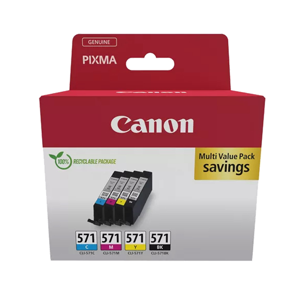  Canon - Cartuccia ink Multipack - BK/C/M/Y - CL-571 - 0386C009 