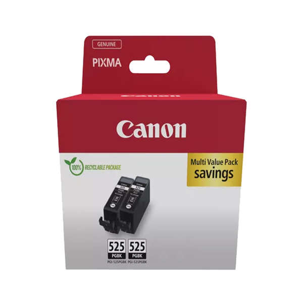  Canon - 2X Cartuccia ink - Nero -PGI-525BK- 4529B017 