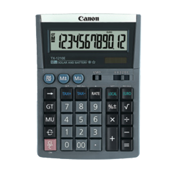  Canon - Calcolatrice TX-1210E - Grigio - 4100A014 