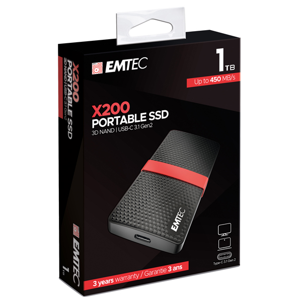  Emtec - Hard disk SSD esterno 3.1 - 1 TB - ECSSD1TX200 