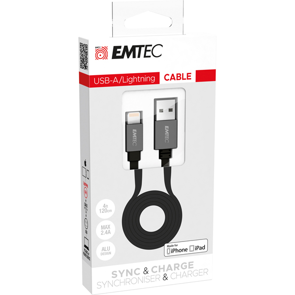  Emtec - Cavo USB-A to Lightning T700 - ECCHAT700AP 