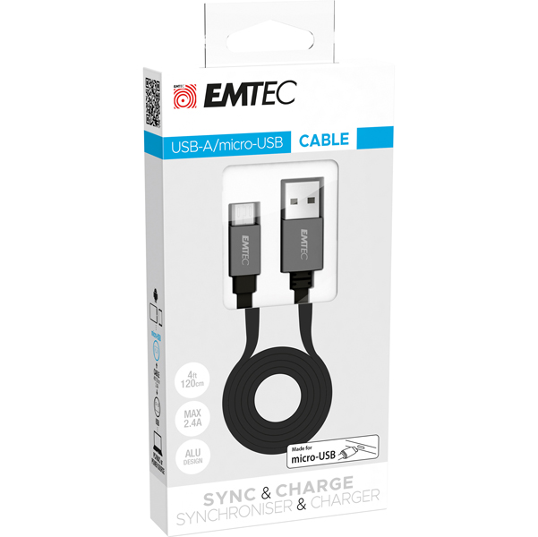  Emtec - Cavo USB-A to Micro-USB T700 - ECCHAT700MB 