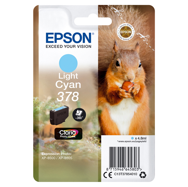  Epson - Cartuccia ink - 378 - Ciano chiaro - C13T37854010 - 360 pag 