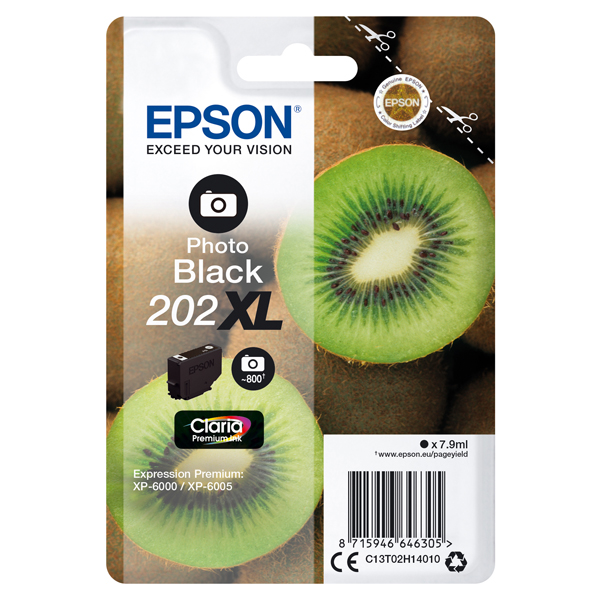  Epson - Cartuccia ink - 202XL - Nero Photo - C13T02H14010 - 7,9ml 