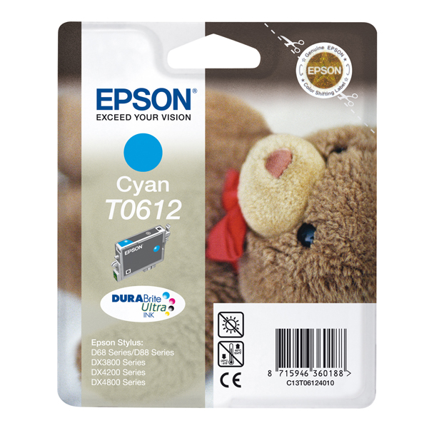 Epson - Cartuccia ink - Ciano - T0612 - C13T06124010 - 8ml 