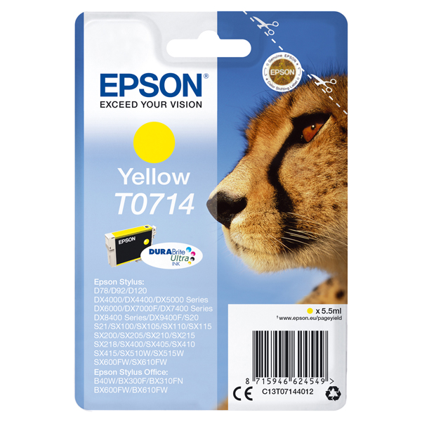  Epson - Cartuccia ink - Giallo - T0714 - C13T07144012 - 5,5ml 