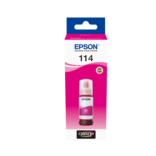  Epson - Eco Tank - 114 - Magenta - C13T07B340 - 70 ml 