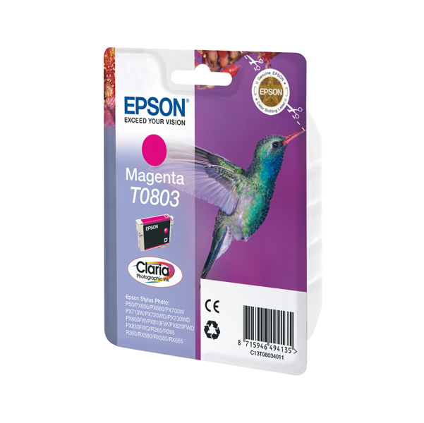  Epson - Cartuccia ink - Magenta Photo - T0803 - C13T08034011 - 7,4ml 
