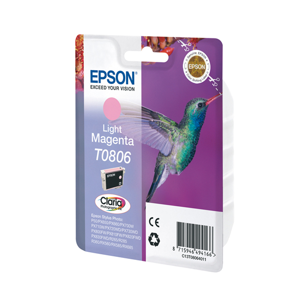  Epson - Cartuccia ink - Magenta chiaro - T0806 - C13T08064011 - 7,4ml 