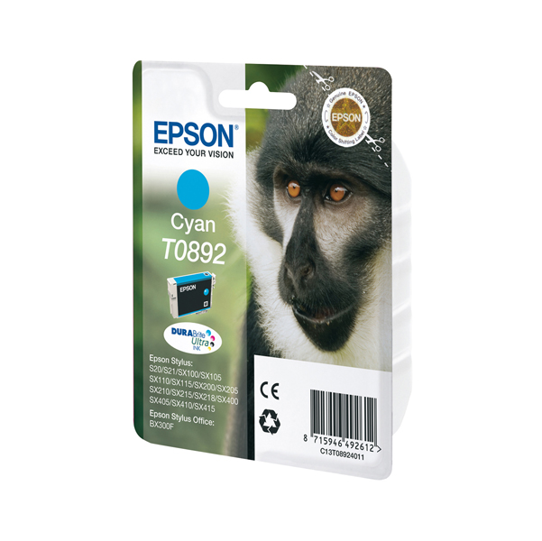  Epson - Cartuccia ink - Ciano - T0892 - C13T08924011 - 3,5ml 