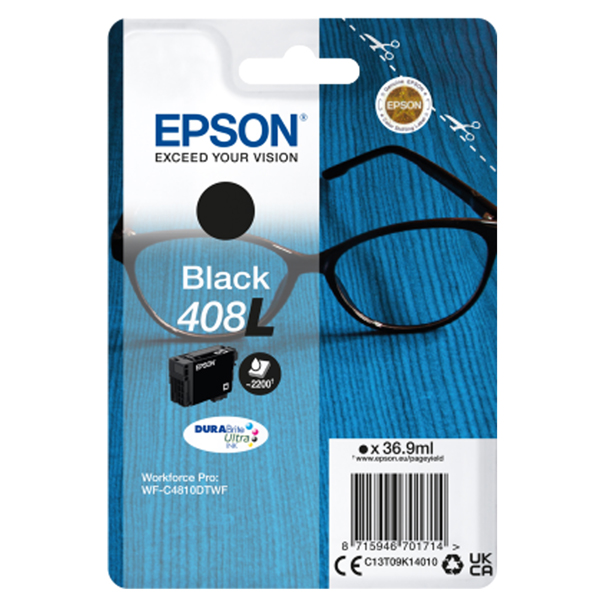  Epson - Cartuccia DuraBrite Ultra 408L - Nero - C13T09K14010 
