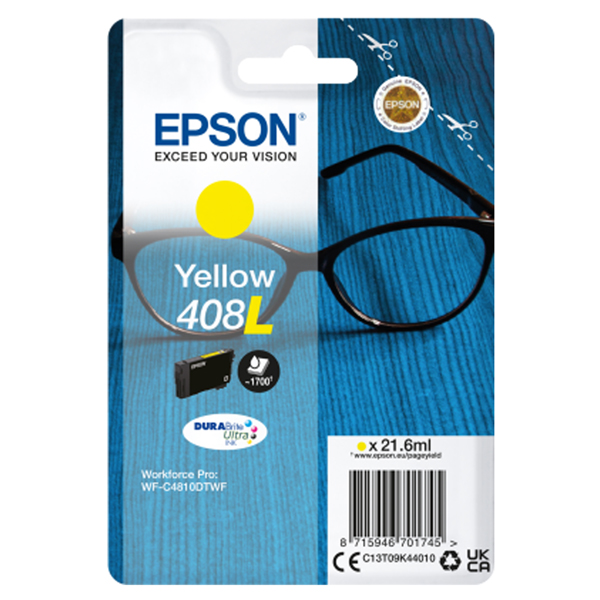  Epson - Cartuccia DuraBrite Ultra 408L - Giallo - C13T09K44010 