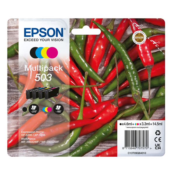  Epson - Multipack Cartucce - 503 - BK/C/M/Y - C13T09Q64010 