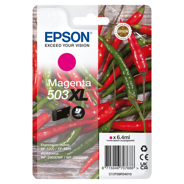  Epson - Cartuccia - Magenta - 503XL - C13T09R34010 - 6,4 ml 