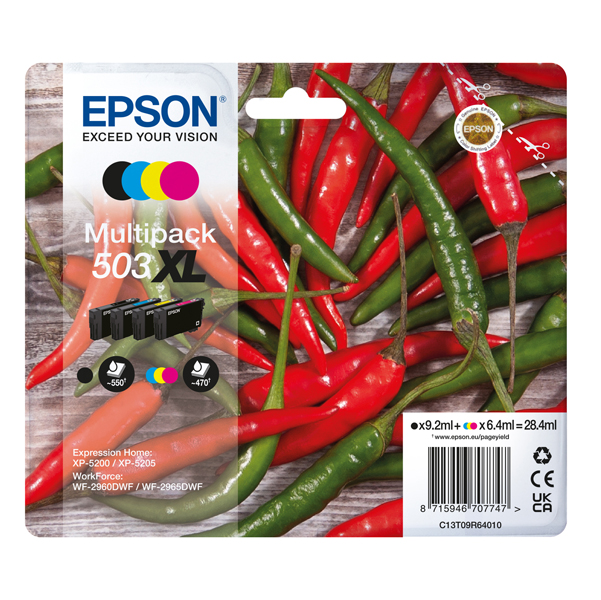 Epson - Multipack Cartucce - 503XL - BK/C/M/Y - C13T09R64010 