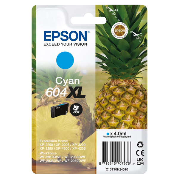  Epson - Cartuccia - Ciano - 604XL - C13T10H24010 - 4 ml 