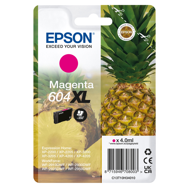  Epson - Cartuccia - Magenta - 604XL - C13T10H34010 - 4 ml 