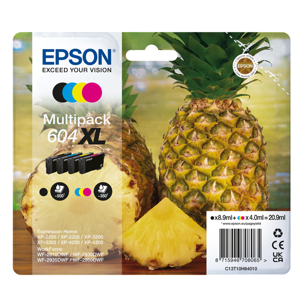  Epson - Multipack Cartucce - 604XL - BK/C/M/Y - C13T10H64010 