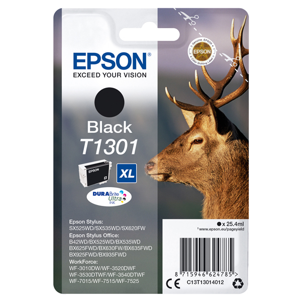  Epson - Cartuccia ink - Nero - T1301 - C13T13014012 - 25,4ml 
