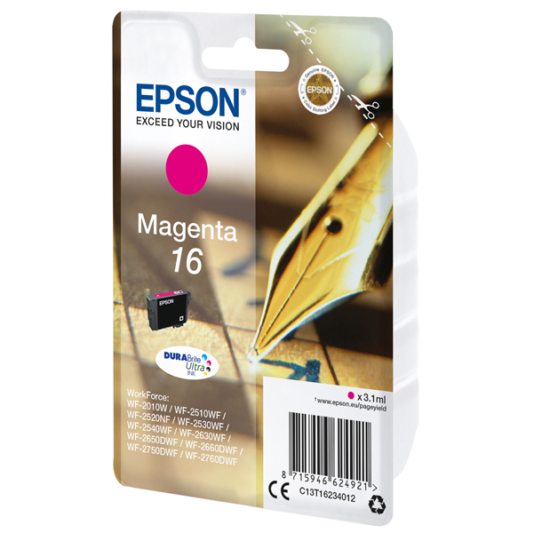  Epson - Cartuccia ink - 16 - Magenta - C13T16234012 - 3,1ml 