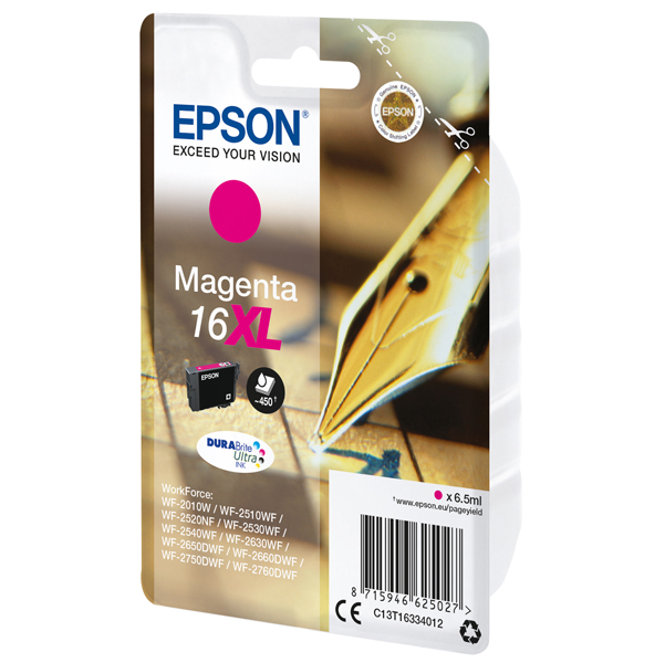  Epson - Cartuccia ink - 16XL - Magenta - C13T16334012 - 6,5ml 